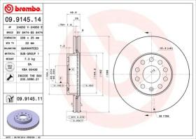 BREMBO 09914514 - DISCO FRENO DELANTEROS