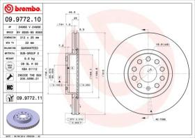 BREMBO 09977210 - DISCO FRENO DELANTERO AUDI Q3