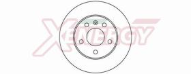 AP XENERGY X601098 - DISCO FRENO POST. OPEL ASTRA C ABS ASTRA/TD
