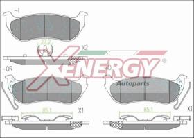 AP XENERGY X41259 - PASTILLAS JEEP CHEROKEE/LIBERTY POS