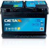 DETA BATERIAS DK720 - Batería de arranque - DETA AGM 72AH 720EN