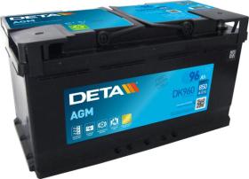 DETA BATERIAS DK960 - Batería de arranque - DETA AGM 96AH 850EN