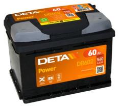 DETA BATERIAS DB602 - Batería de arranque Deta Power 60AH 540EN + dcha.
