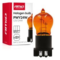 AMIO 04410 - BOMBILLA HALÓGENA PWY24W WP3.3X14.5-4 AMBER 12V 24W