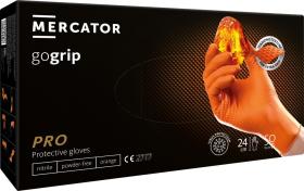 AMIO MER20335 - GUANTES DE NITRILO GOGRIP NARANJA TALLA M, 50 UDS.