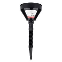 AMIO 04038 - EMBUDO UNIVERSAL NEGRO FLEXIBLE CON COLADOR PARA COMBUSTIBLE