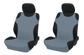 AMIO SE87015 - COVERTOR PARA ASIENTO DE COCHE "SHIRTS" GRIS, 2 UNID.