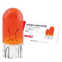 AMIO 01001 - BOMBILLAS HALÓGENAS WY5W T10 5W W2.1X9.5D AMBAR 24V