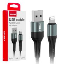 AMIO 03913 - CABLE USB A LIGHTNING 3A 100CM FULLLINK AMIO