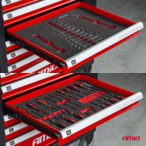 AMIO 04892 - Carro de herramientas con juego de 258 piezas, 840 × 460 × 8